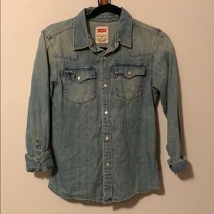Denim button up